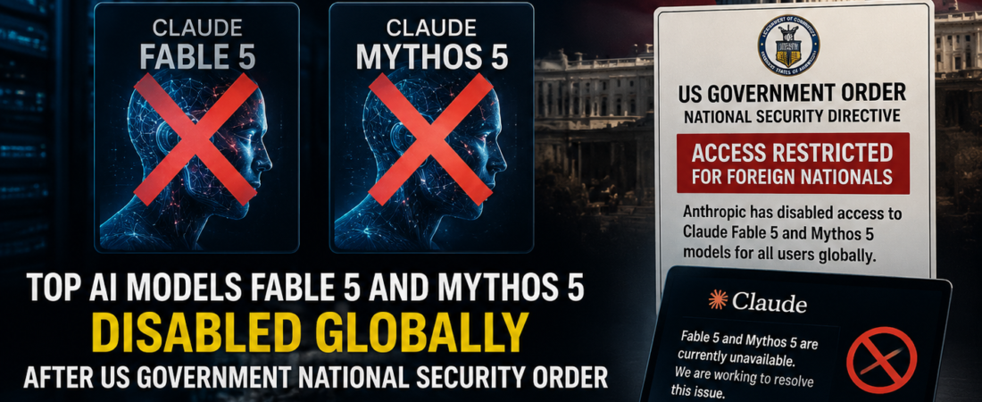 Anthropic Disables Top AI Models Fable 5 and Mythos 5 Following US Government National Security Order