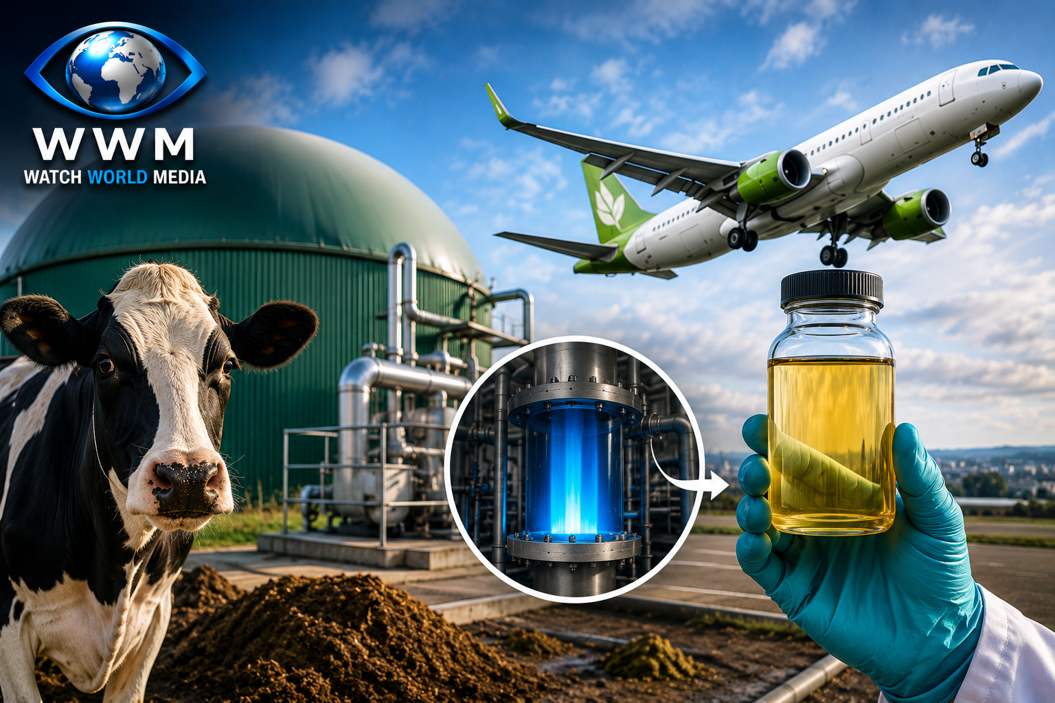 California Startup Converts Cow Manure Biogas Into Sustainable Jet Fuel in World-First Breakthrough