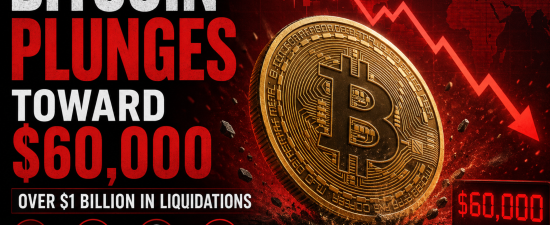 Bitcoin Plunges Toward $60,000 as Market Turmoil Triggers Over $1 Billion in Liquidations