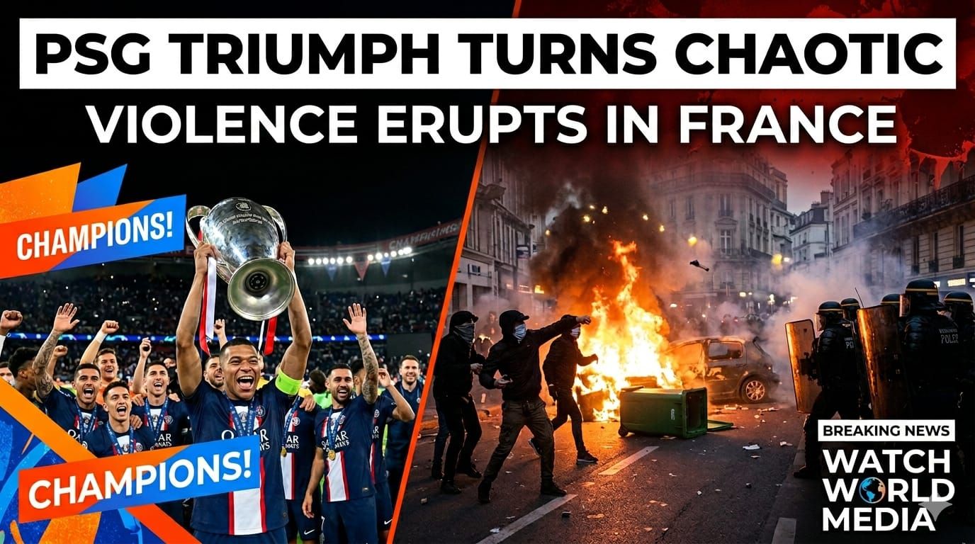 Violence Erupts Across France After PSG’s Champions League Triumph Over Arsenal