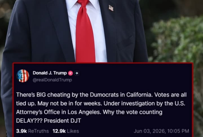 Trump Alleges “BIG Cheating” in California as Primary Vote Counting Continues